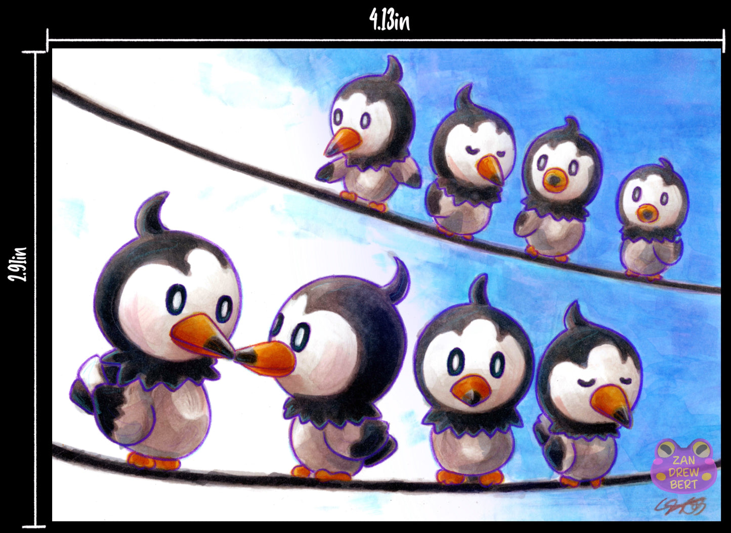 Starly's on a Powerline Original