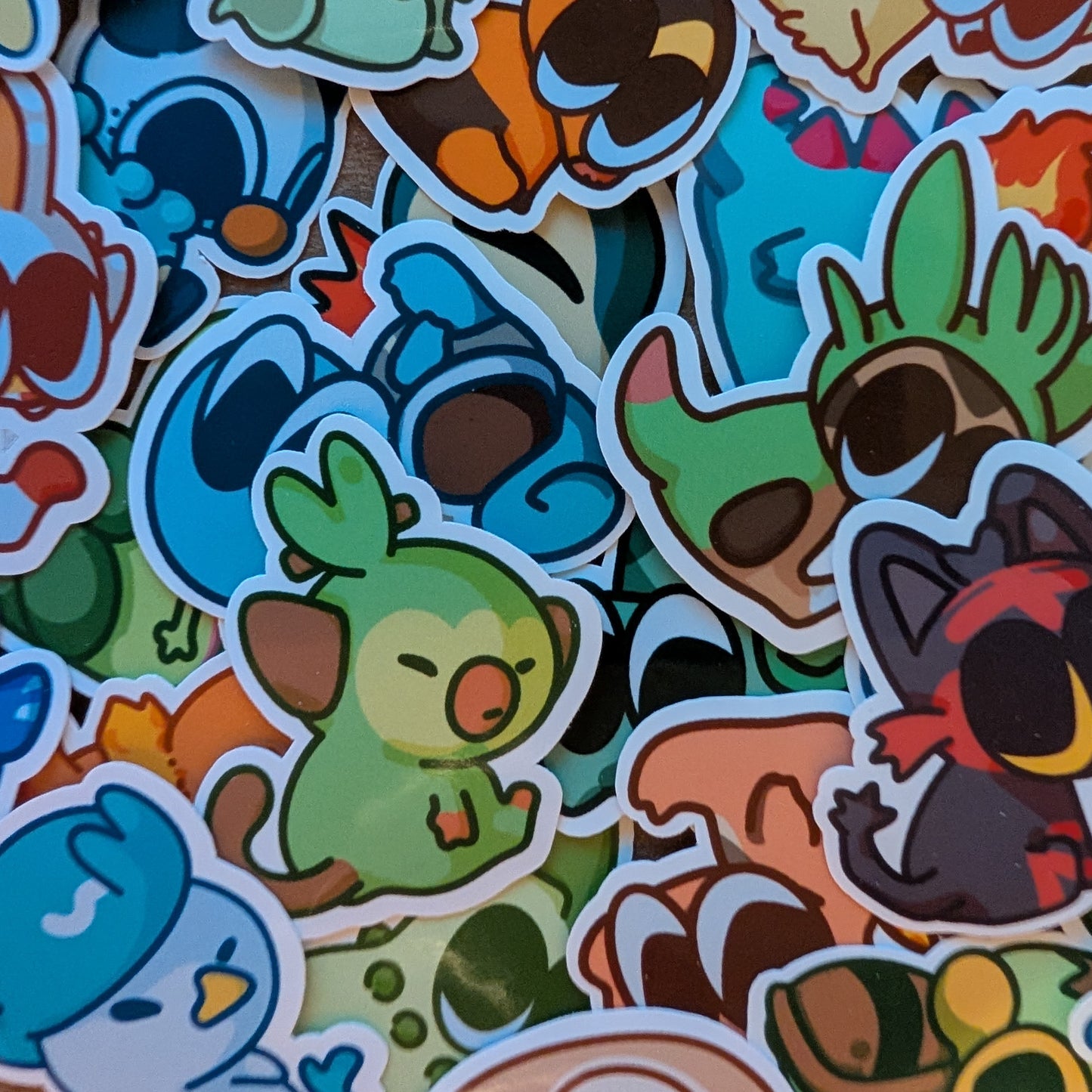 Pokemon Starters Sit Stickers
