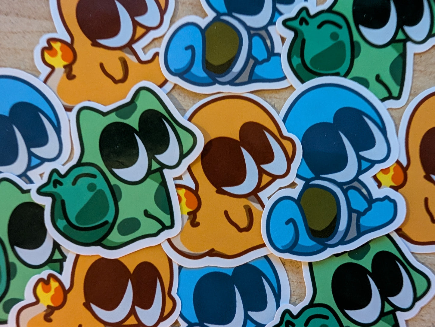 Gen 1 Trio Pokemon Starters Sit