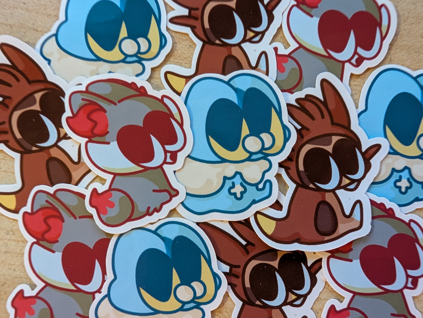 Gen 6 Trio Pokemon Starters Sit Stickers