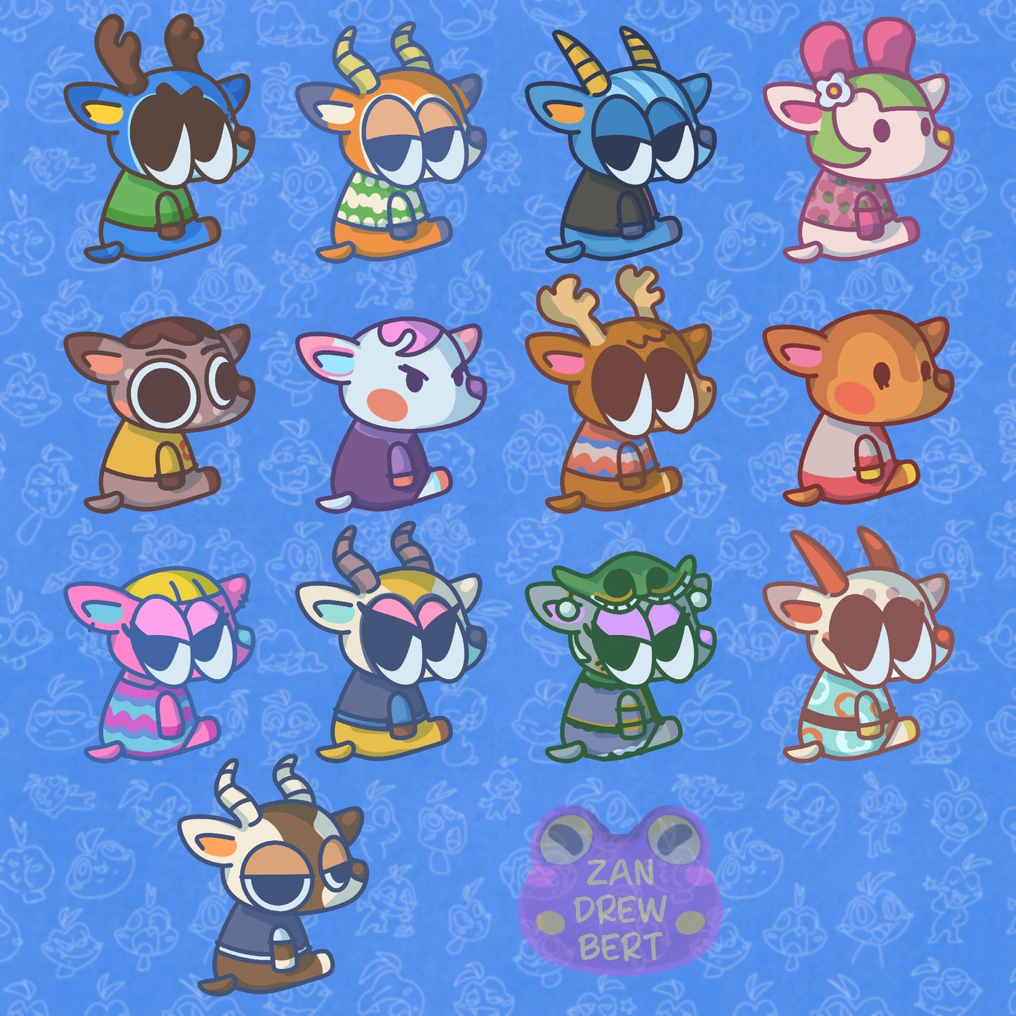 Deer Villager Stickers