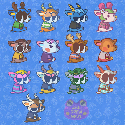 Deer Villager Stickers
