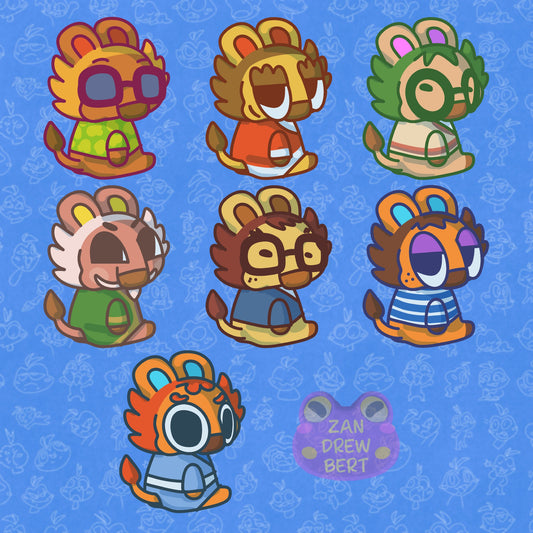 Lion Villager Stickers