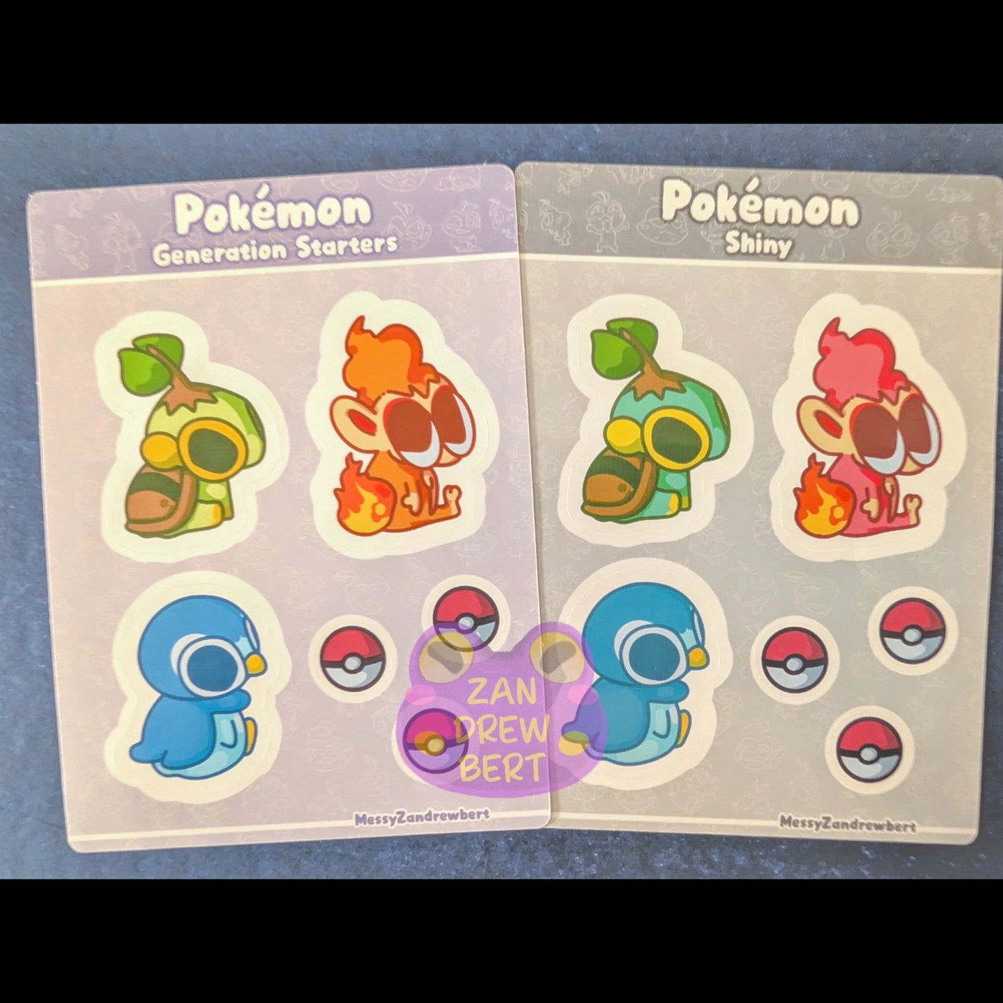 Gen 4 Starters Sticker Sheet