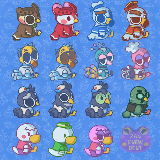 AC NPC Birds Stickers