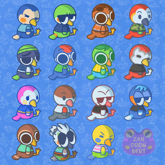 Bird Villager Stickers