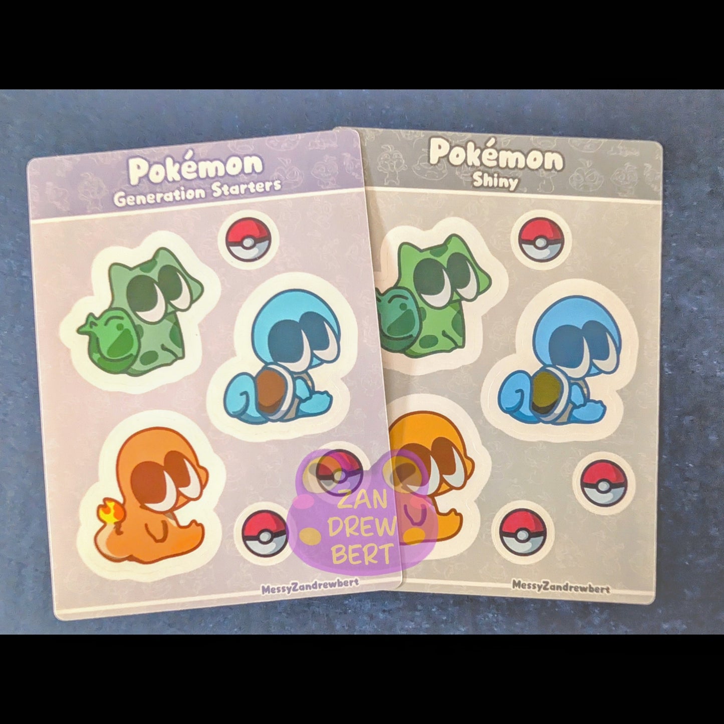 Gen 1 Starters Sticker Sheet