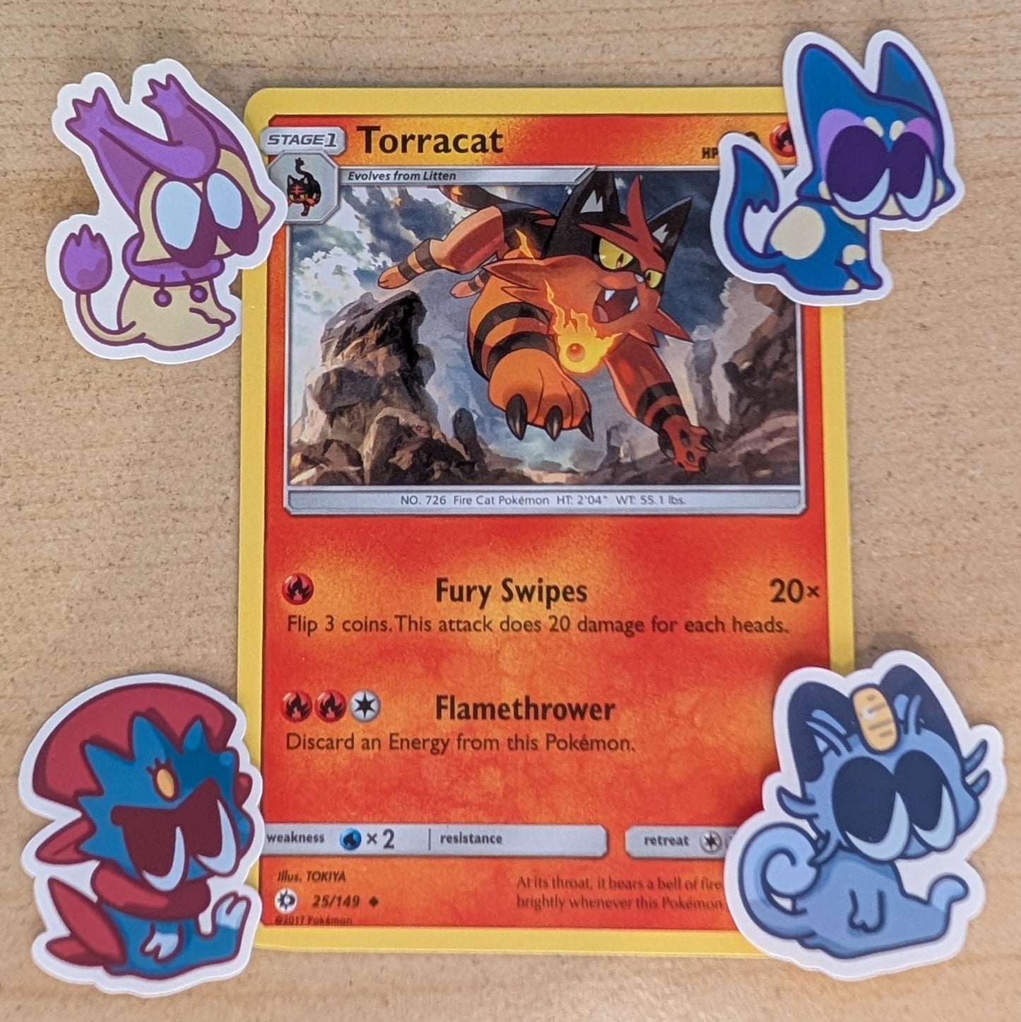 Your Pick 4 Pack Cat Pokemon Stickers