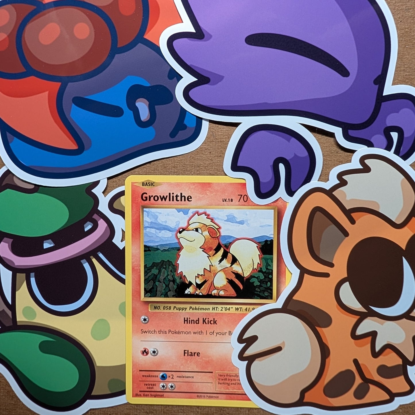 Gen 1 Pokemon Sit Large 4 Pack Stickers