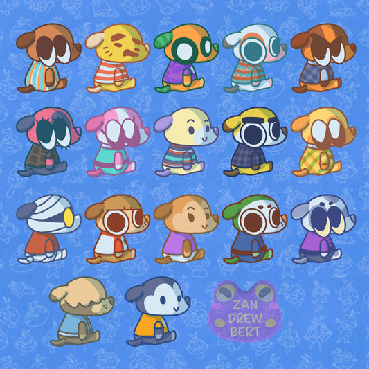Dog Villager Stickers
