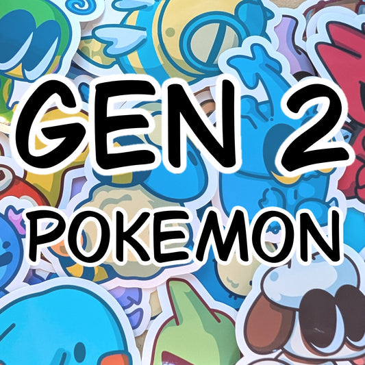 Gen 2 Pokemon Stickers