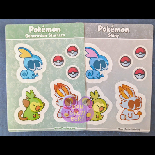 Gen 8 Starters Sticker Sheet