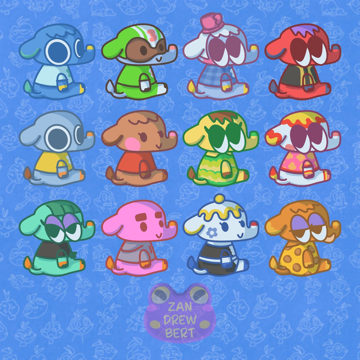 Elephant Villager Stickers