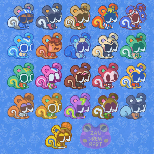 Squirrel Villager Stickers