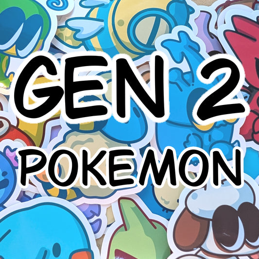 Gen 2 Pokemon Stickers