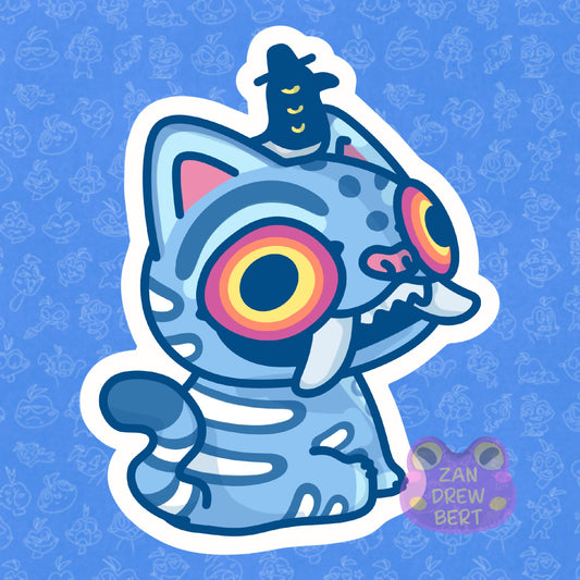Derpy Tiger Sit Sticker