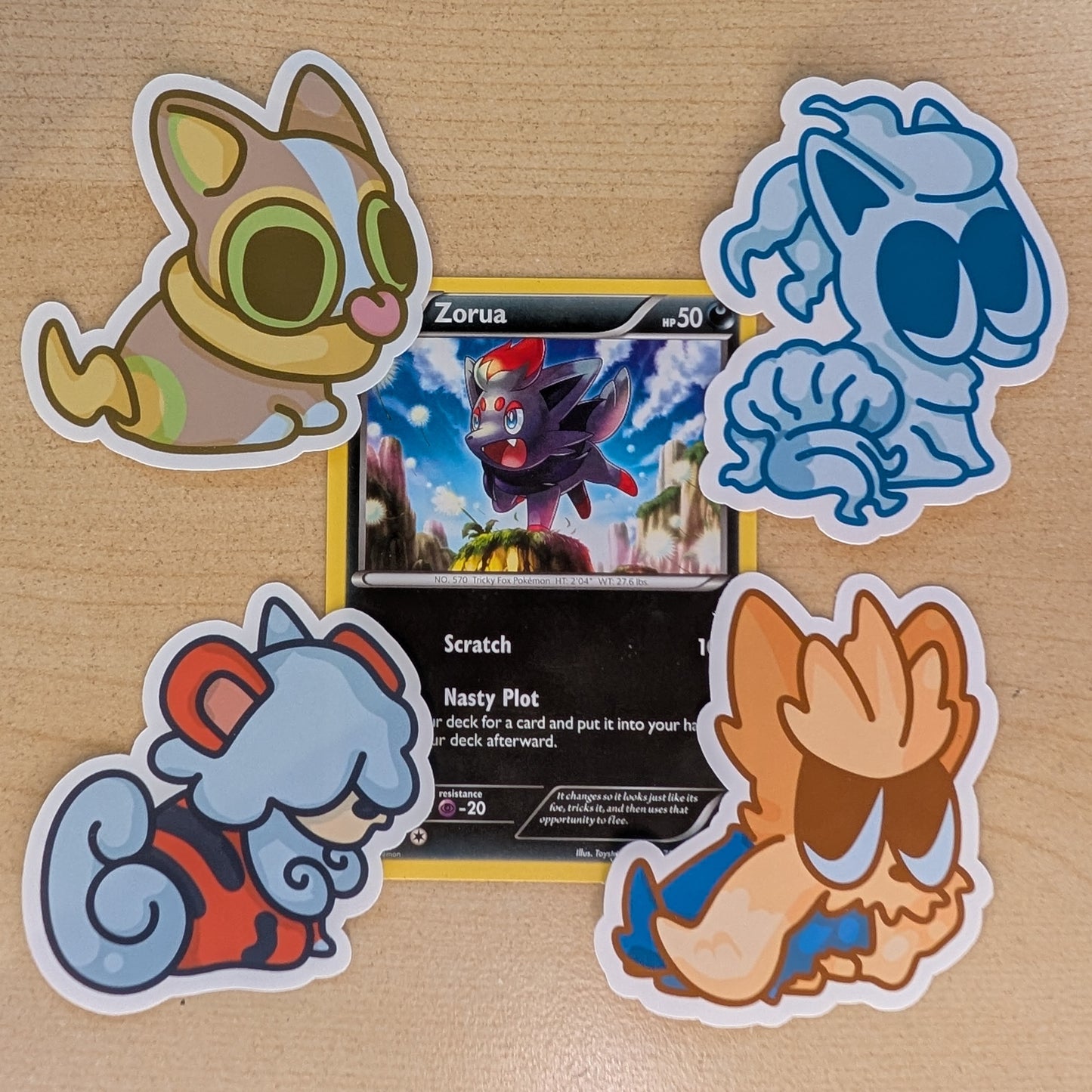 Your Pick 4 Pack Dog Pokemon Stickers