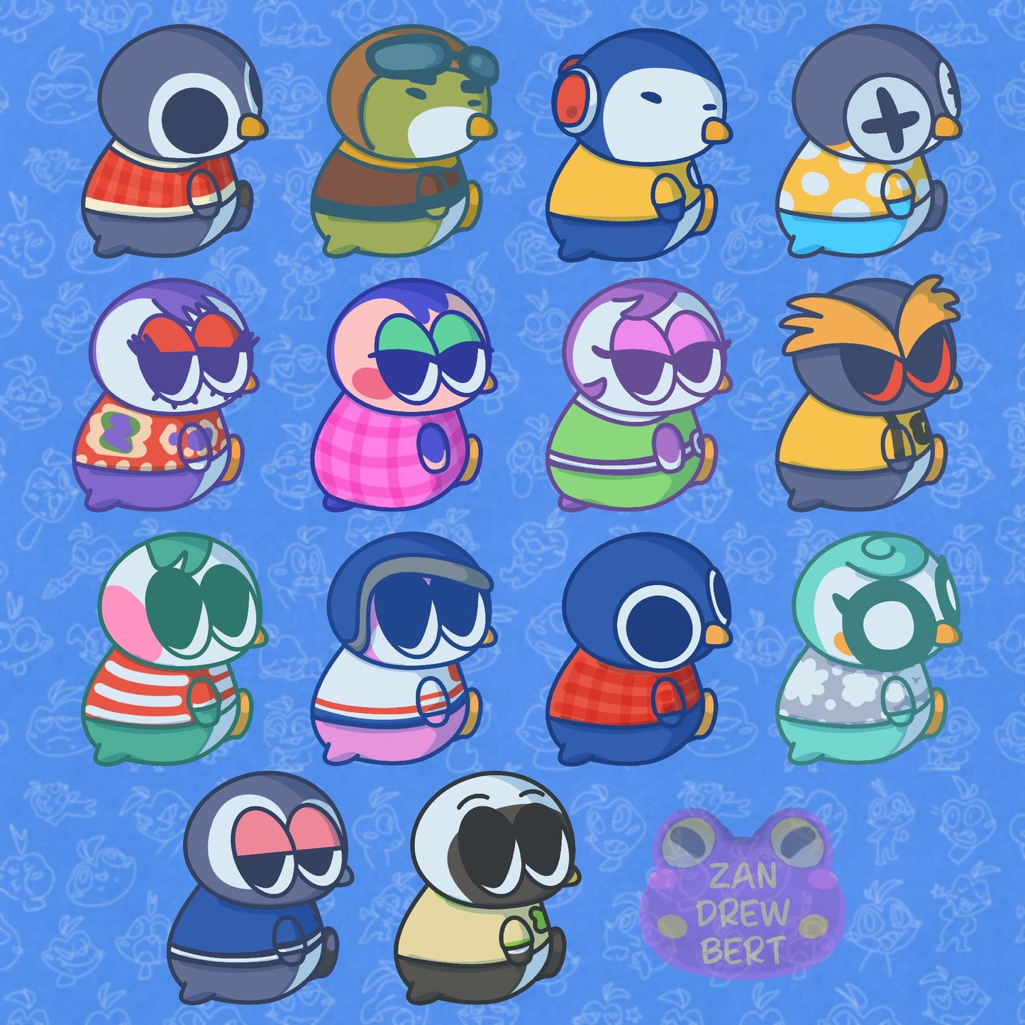 Penguin Villager Stickers