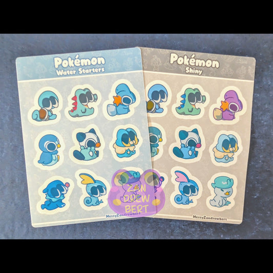 Water Starters Sticker Sheet