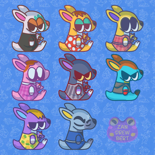 Kangaroo Villager Stickers
