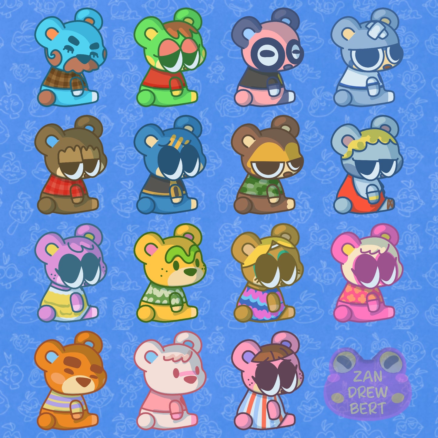 Bear Villager Stickers