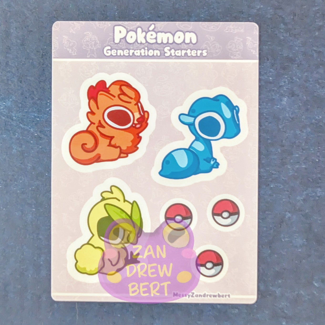 Gen 10 Starters Sticker Sheet