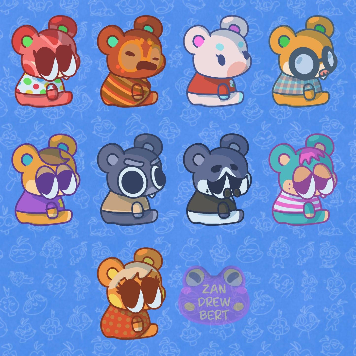 Hamster Villager Stickers